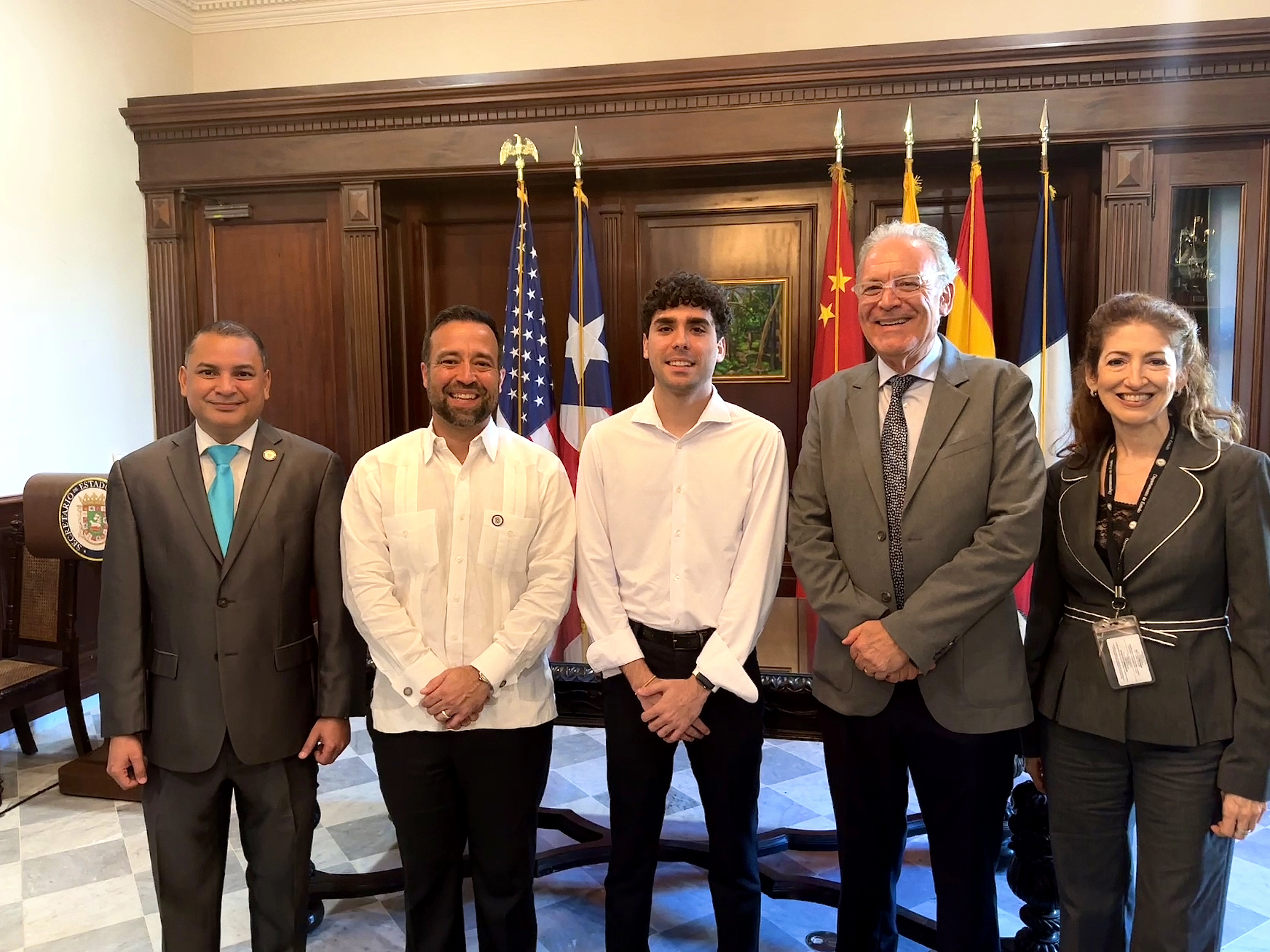 Ignacio Manzano at the Puerto Rico Department of State reception, November 2023
