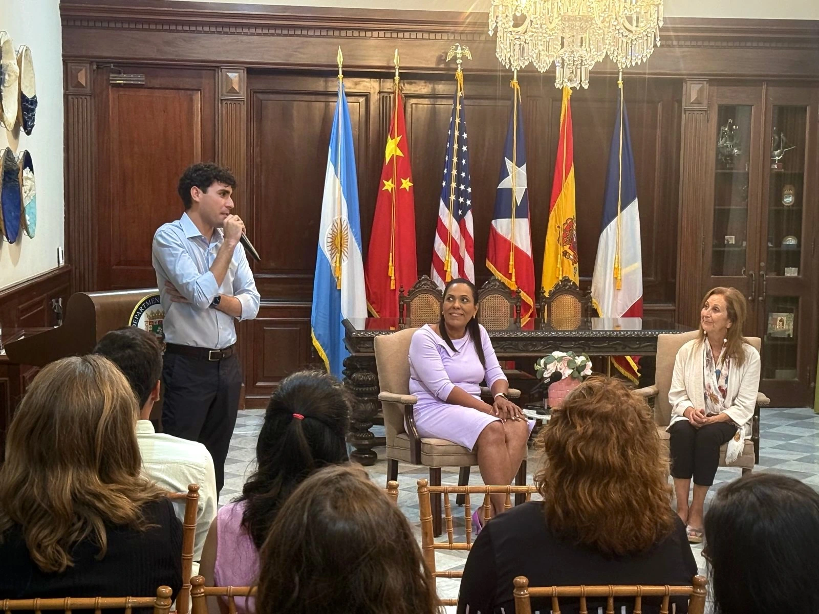 Ignacio Manzano at the Puerto Rico Department of State reception, September 2025